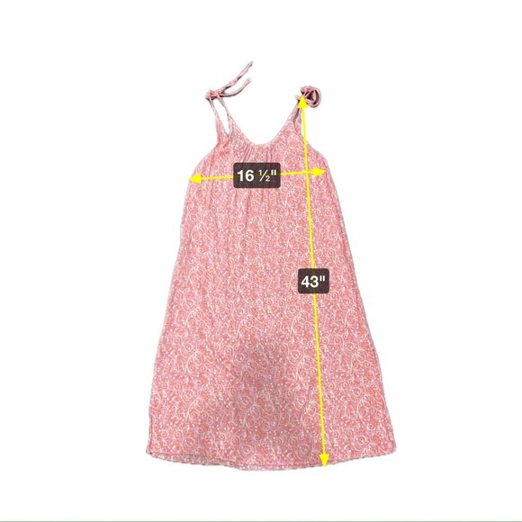 Cinta Tomato Sleeveless Pink White Floral Sun Dress - Picture 7 of 9